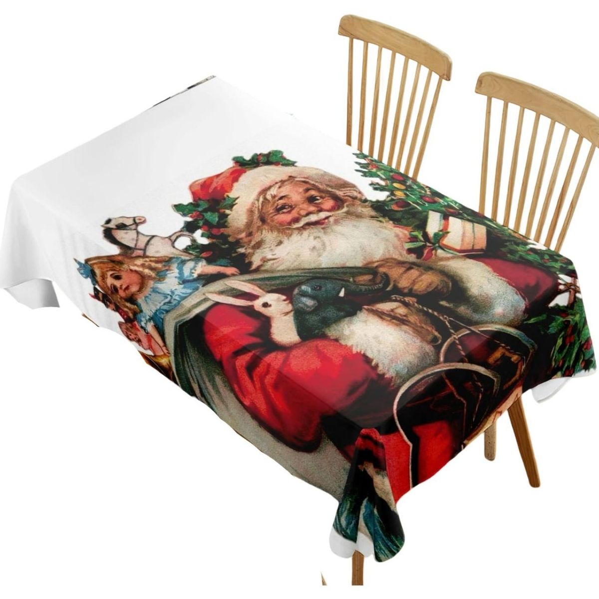 GENERICO - Mantel de Navidad Fechas Navideñas 140x220cm A12