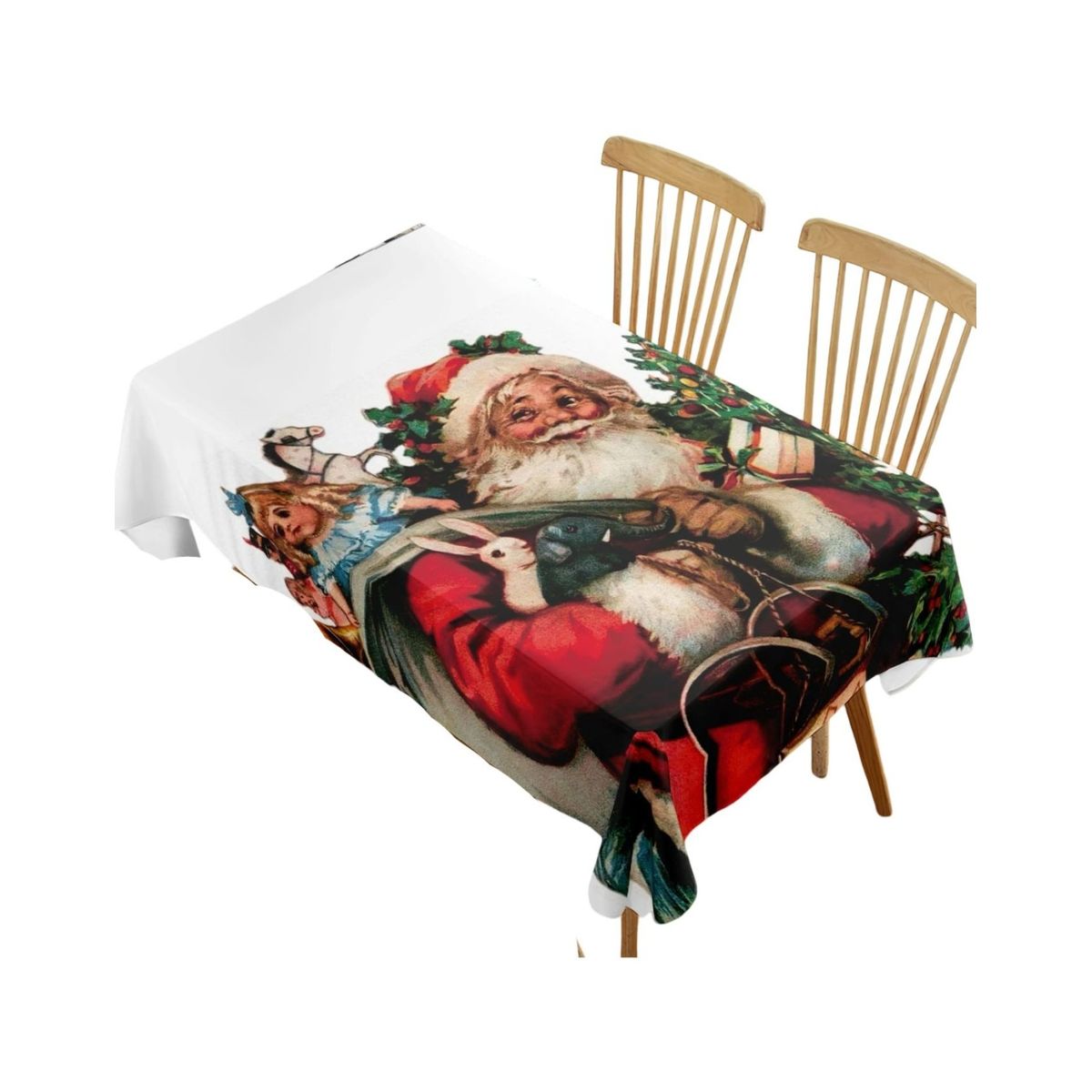 GENERICO - Mantel de Navidad Fechas Navideñas 140x220cm A12