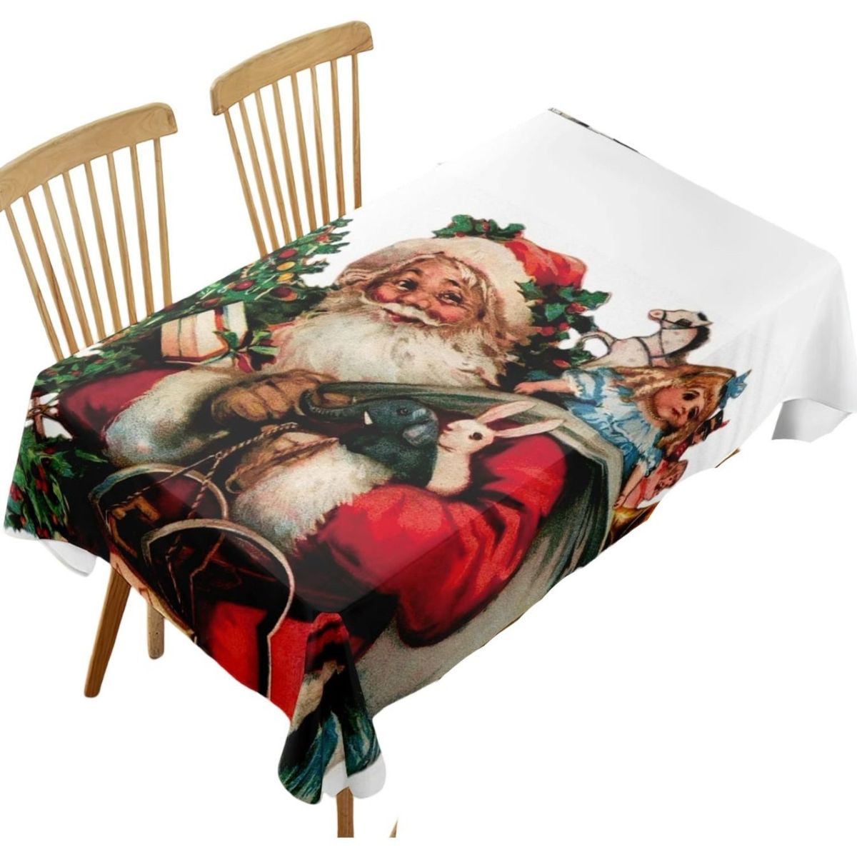 GENERICO - Mantel de Navidad Fechas Navideñas 140x220cm A12