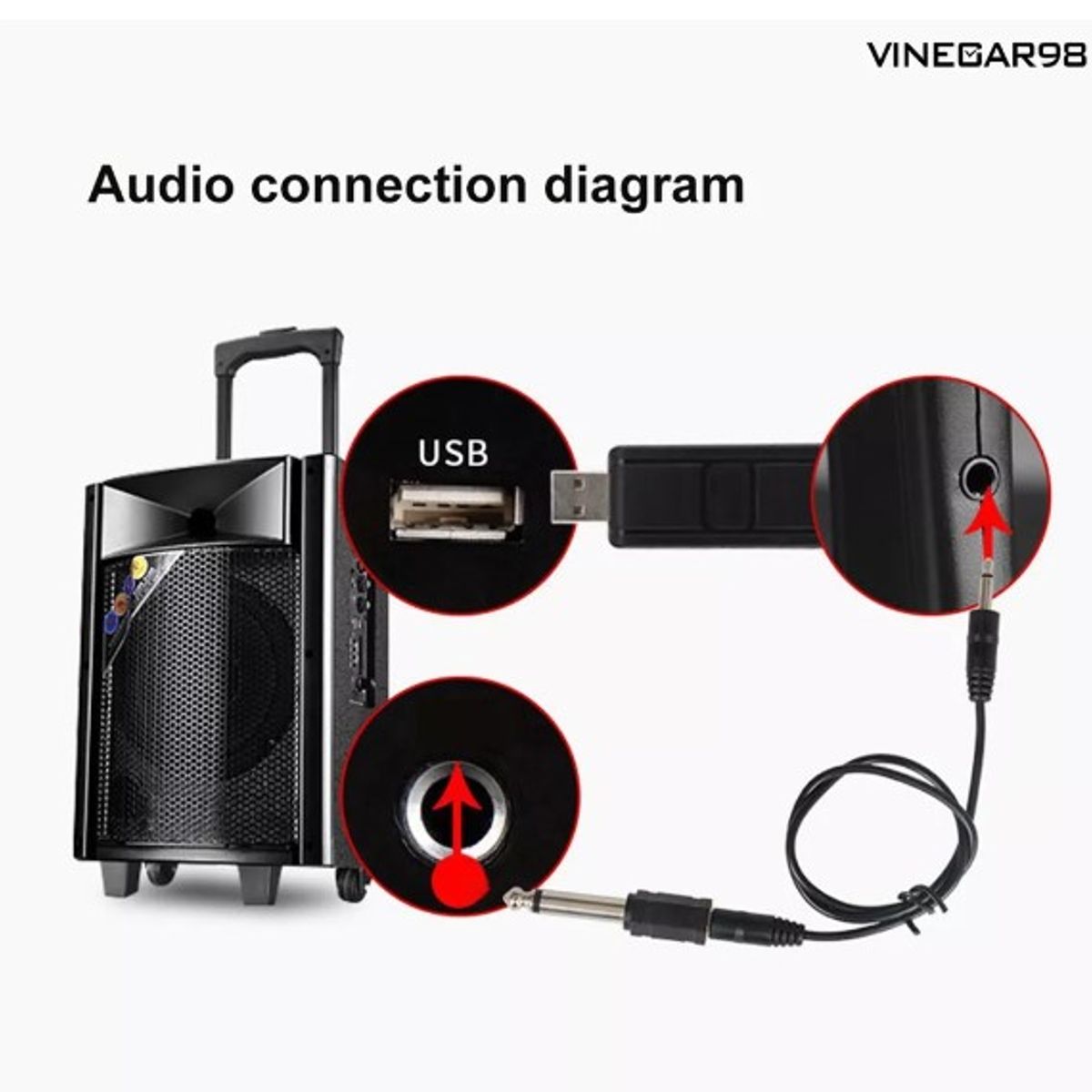 GENERICO - Microfono Karaoke Micrófono Inalámbrico Microfono Usb