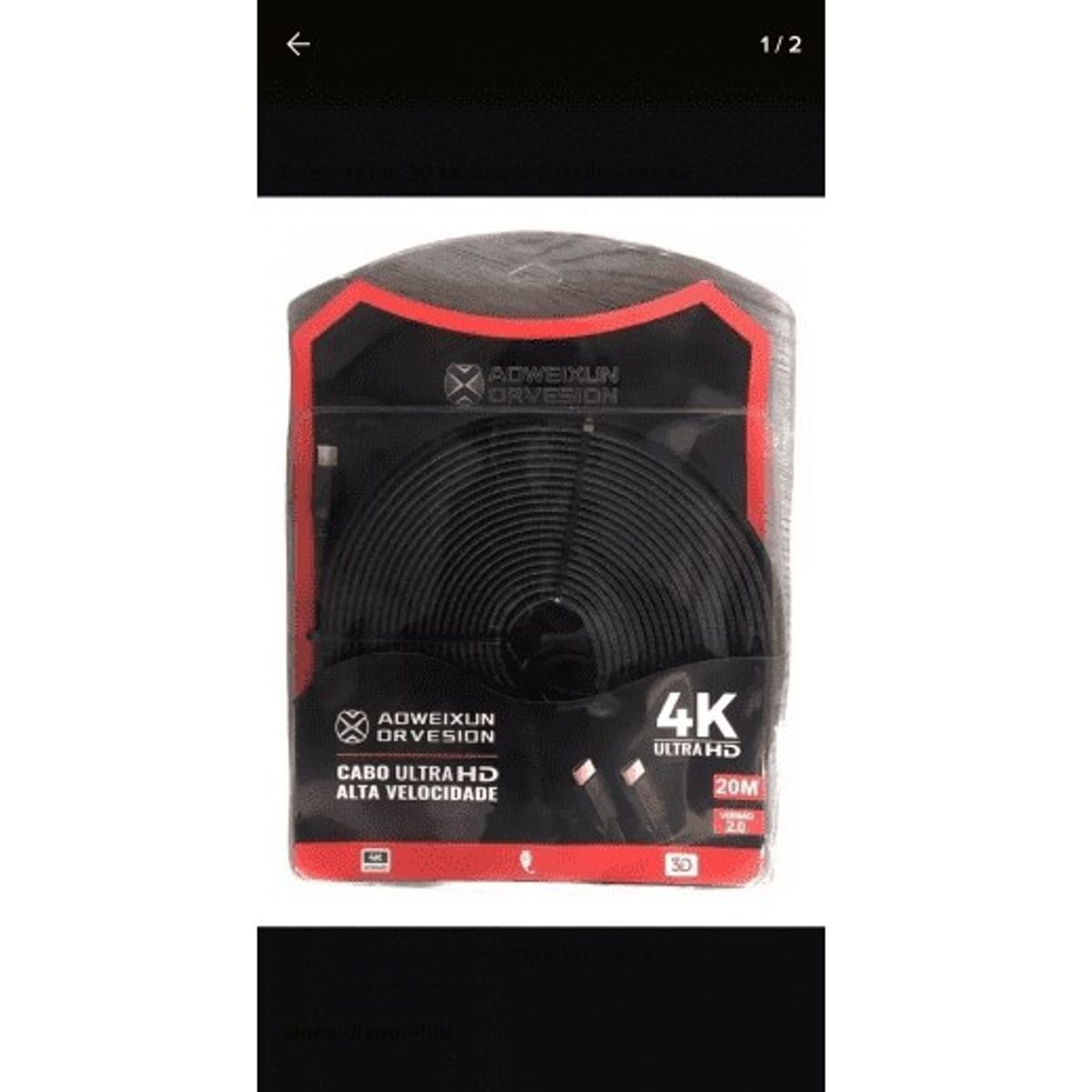 GENERICO - Cable Hdmi De 20 Metros 2.0 Ultra Hd 4k