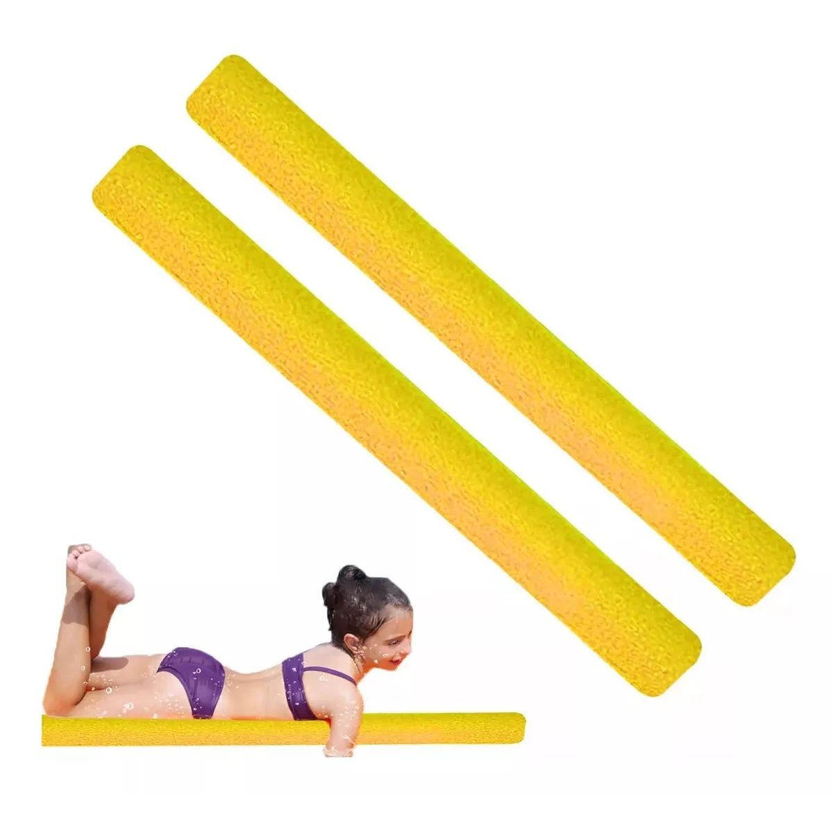 GENERICO - Fideos Flotadores De Espuma Para Piscina Pack X 2 Amarillos