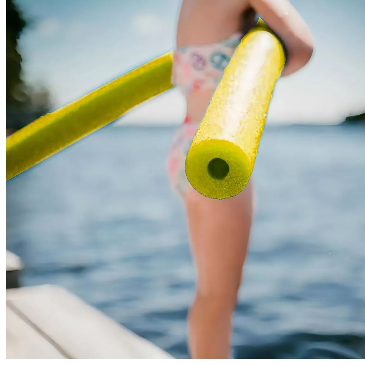 GENERICO - Fideos Flotadores De Espuma Para Piscina Pack X 2 Amarillos