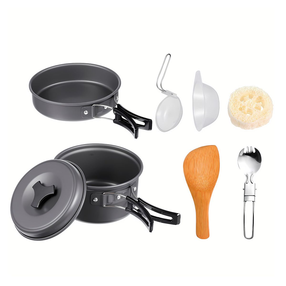 NOVYSTOR - Set Ollas Camping 5 piezas Cocinilla