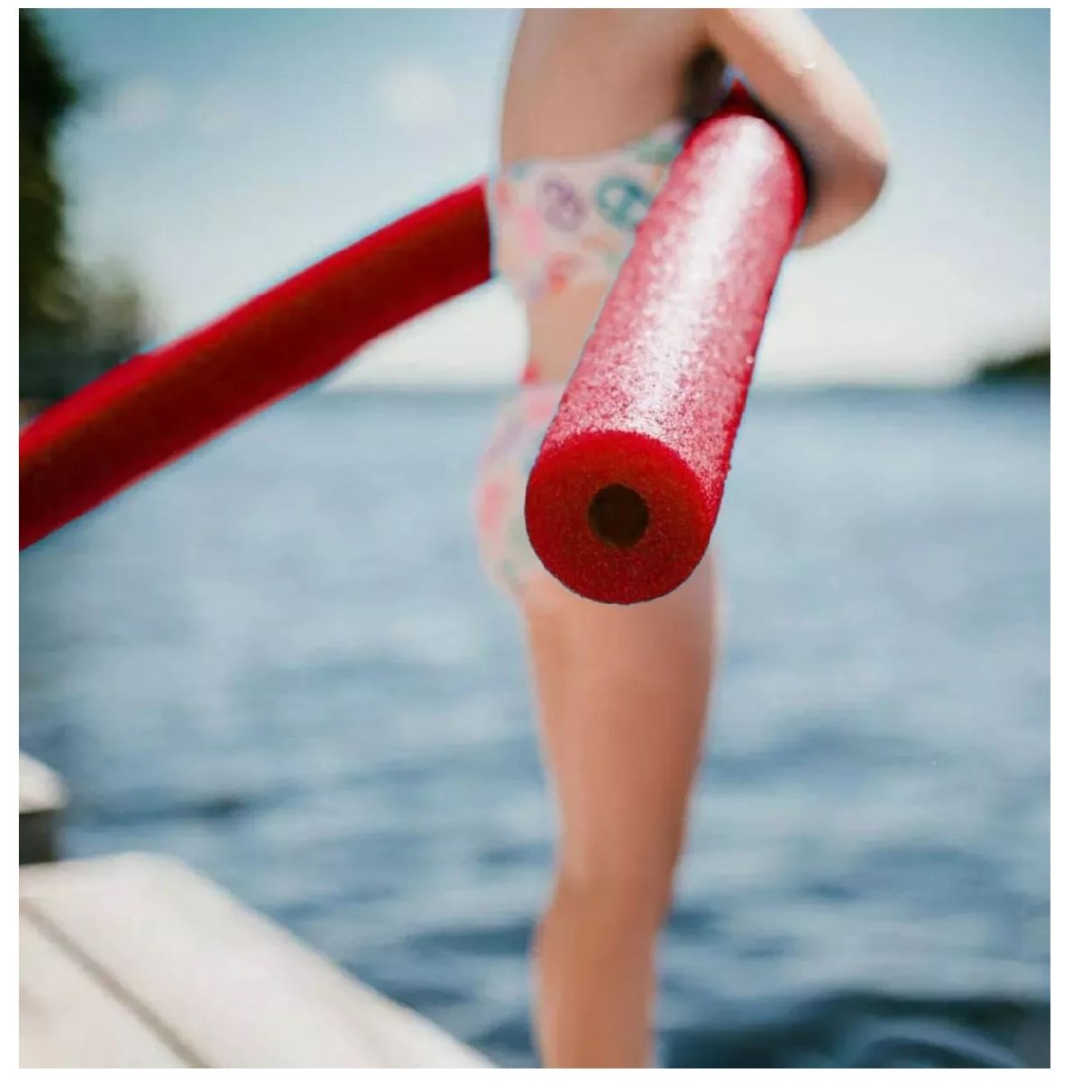 GENERICO - Fideos Flotadores De Espuma Tubo Ideal Para Piscina Rojo