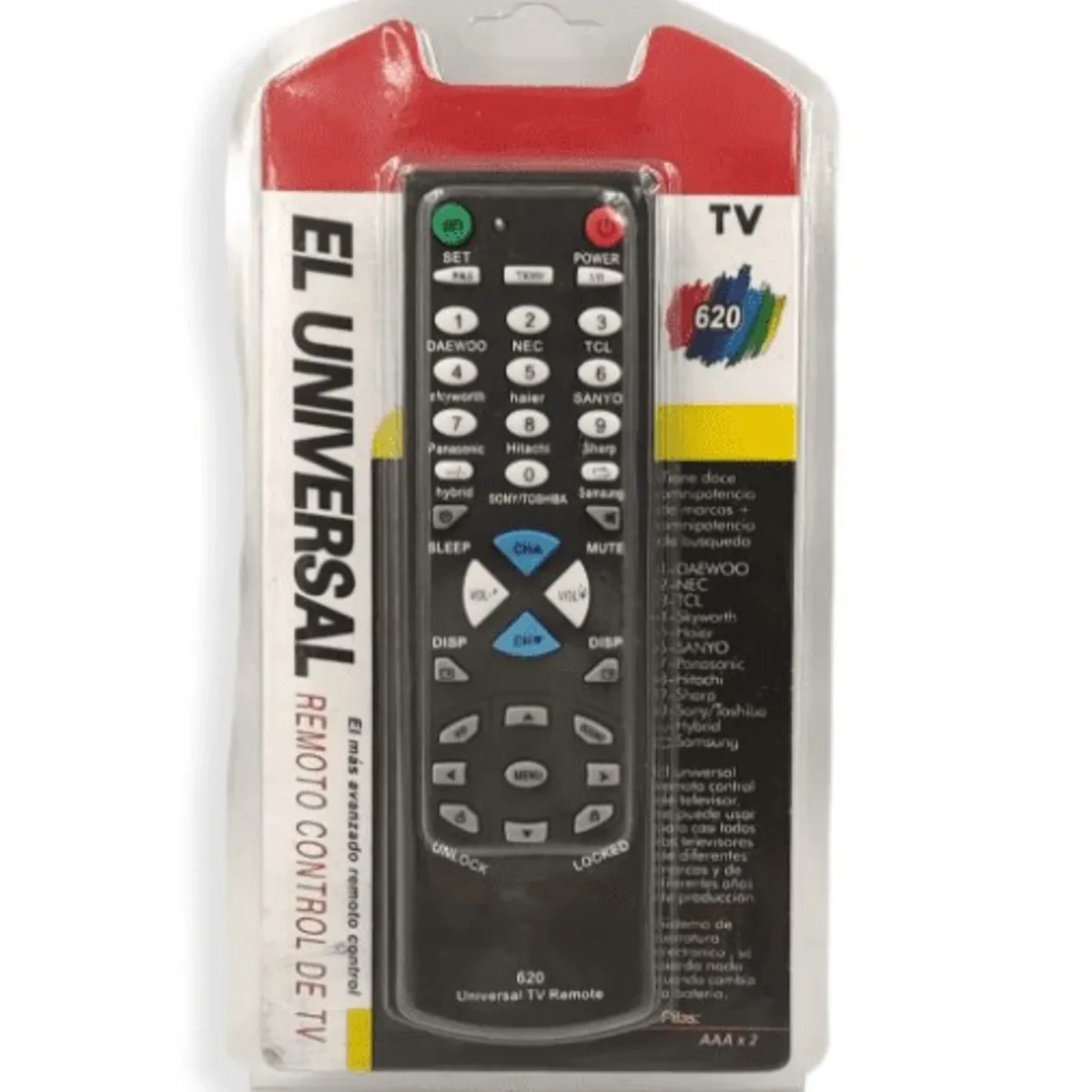 GENERICO - Control Remoto Universal Multimarca Tv Sony Panasonic Sharp