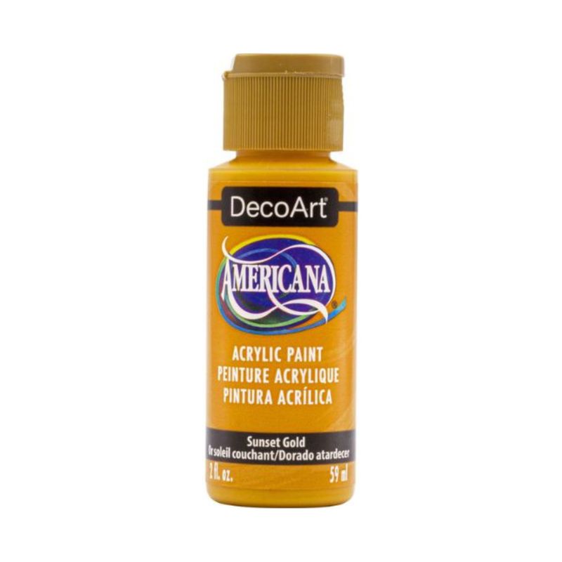 DECOART - Pintura Acrílica DecoArt Sunset Gold Oro DA405 Amarillo 59 ml