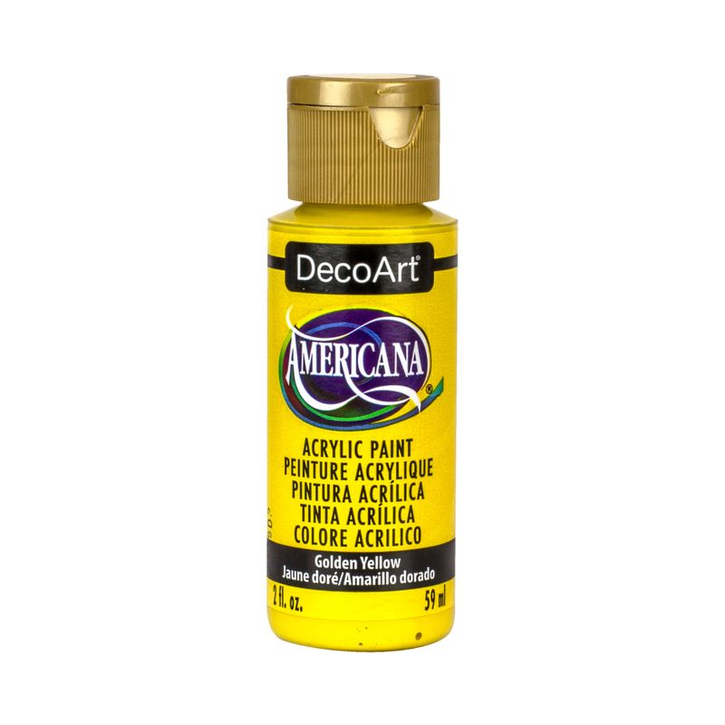 DECOART - Pintura Acrílica DecoArt Golden Yellow DA371 Amarillo 59 ml