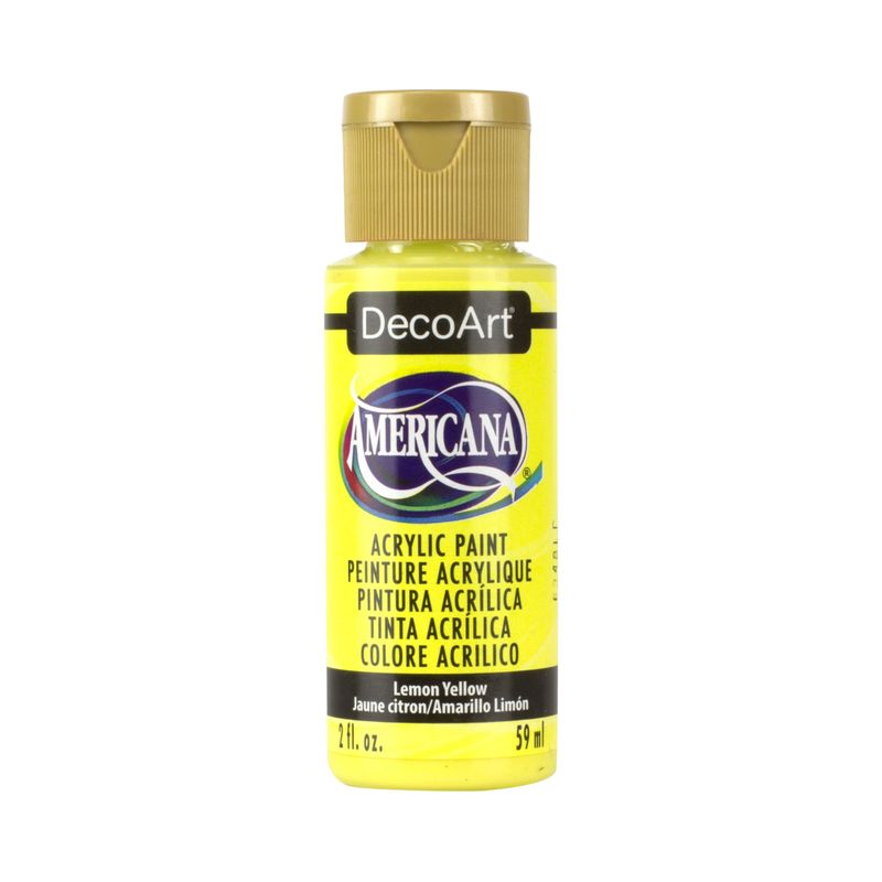 DECOART - Pintura Acrílica DecoArt Lemon Yellow DA011 Amarillo 59 ml
