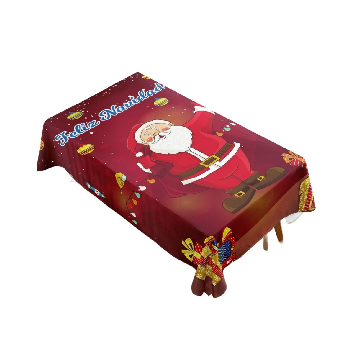 GENERICO - Mantel de Navidad Fechas Navideñas 140x220cm A09