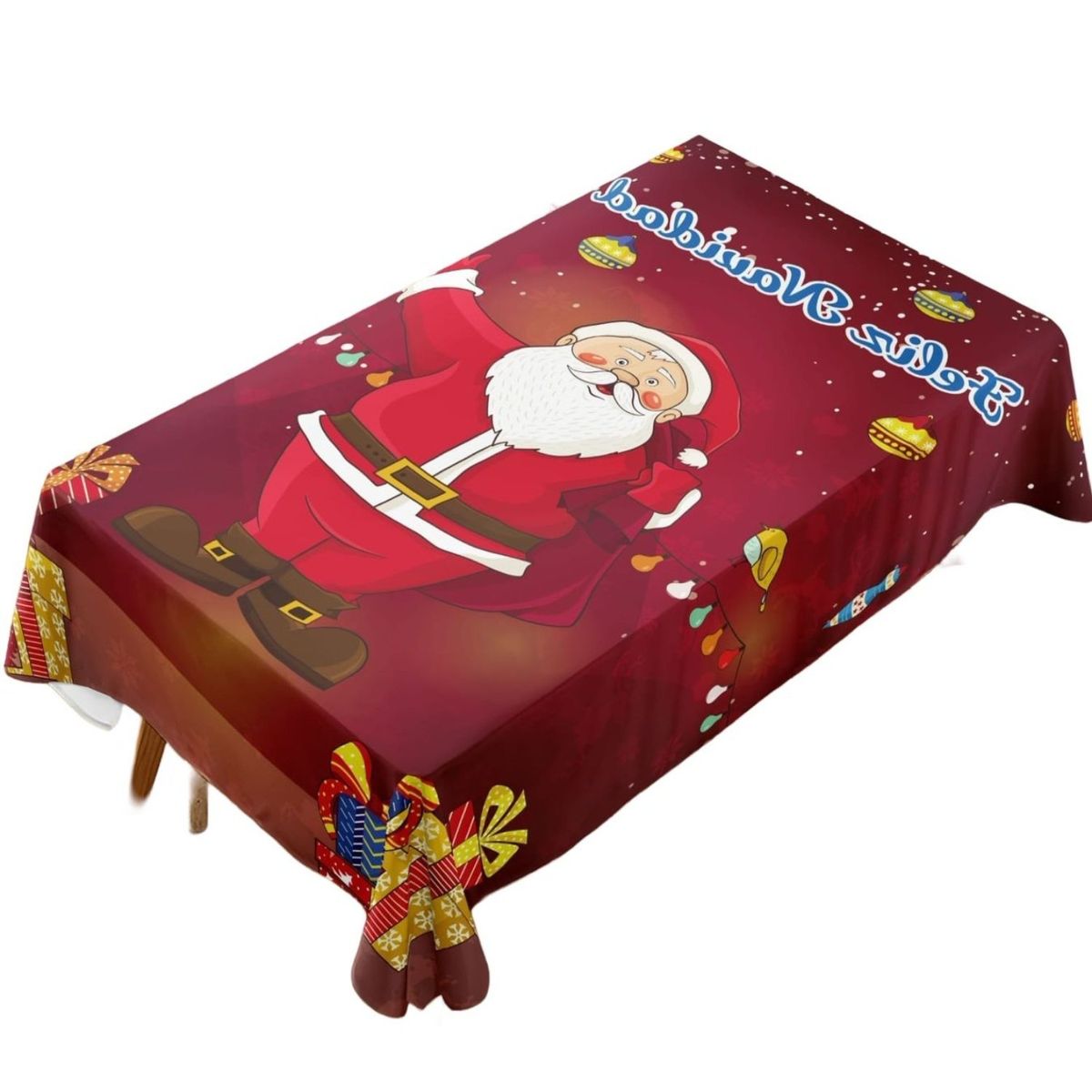 GENERICO - Mantel de Navidad Fechas Navideñas 140x220cm A09
