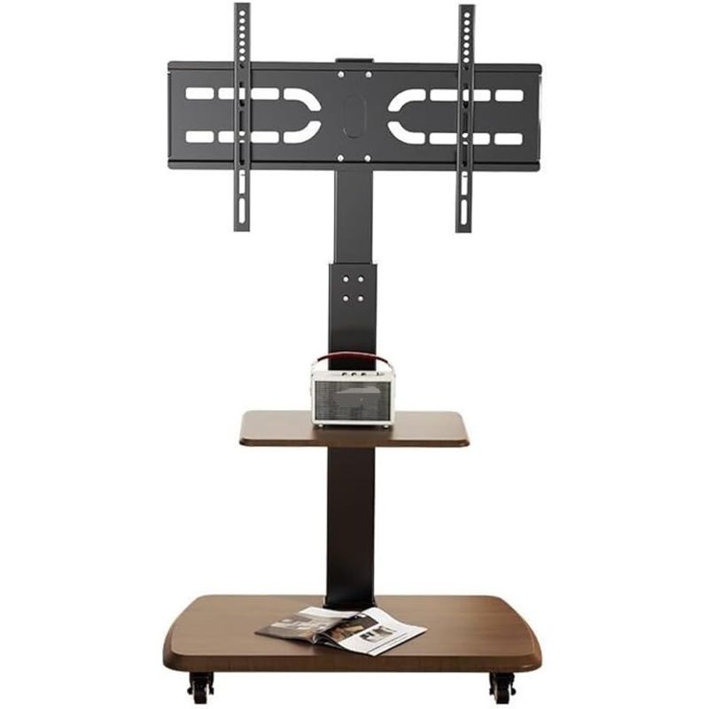GENERICO - Rack Soporte Con Ruedas Stand De Tv Móvil 32 A 80 60kg Color Negro