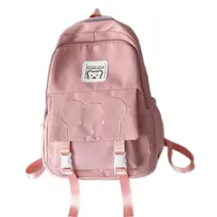 GENERICO - Mochila escolar juvenil oso para adolescentes y estudiantes