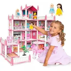 GENERICO - Casa casita de muñecas con muebles juguete para niñas