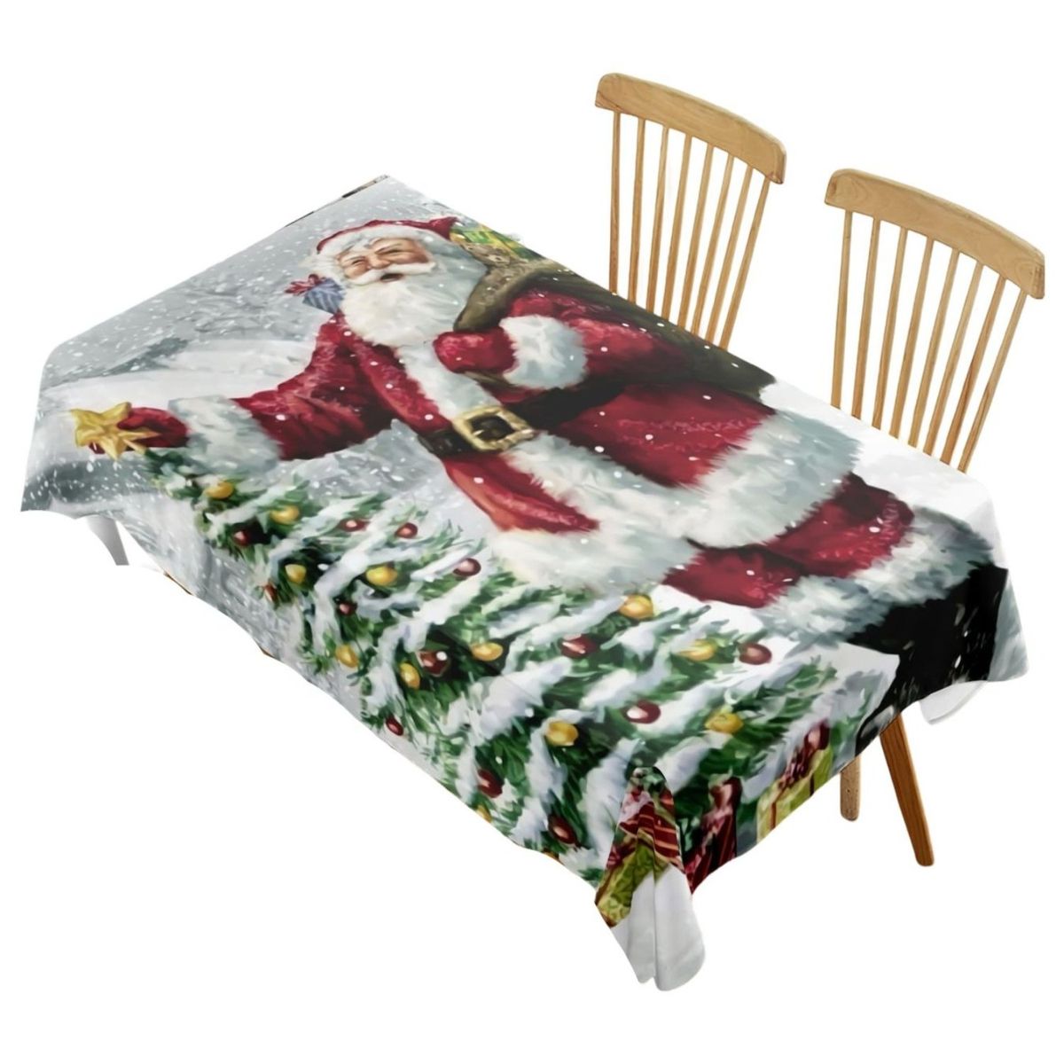 GENERICO - Mantel de Navidad Fechas Navideñas 140x220cm A11