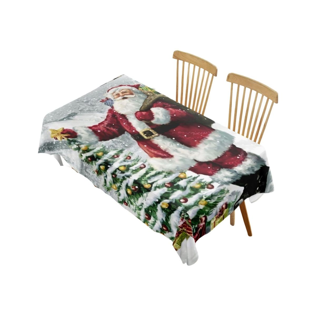 GENERICO - Mantel de Navidad Fechas Navideñas 140x220cm A11