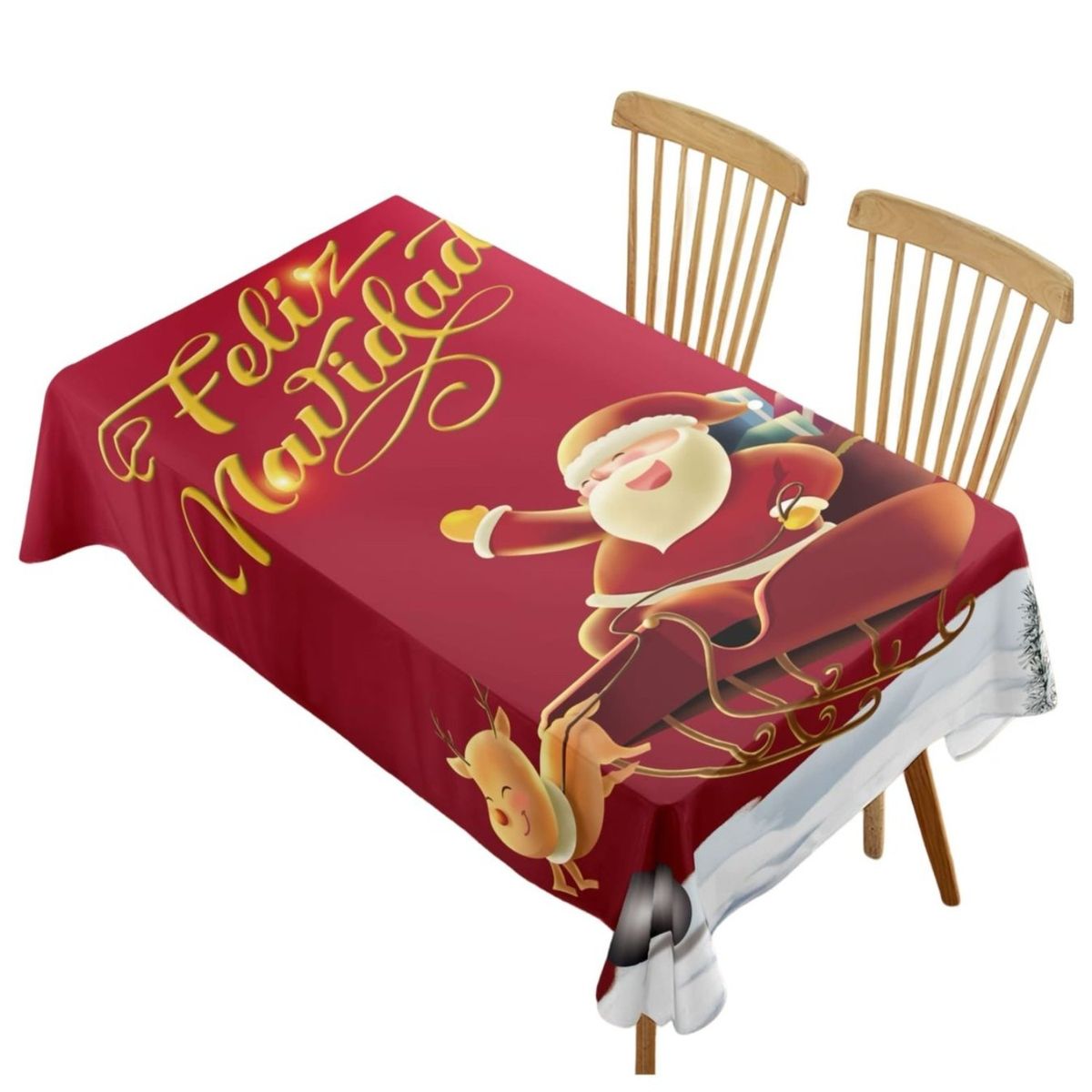 GENERICO - Mantel de Navidad Fechas Navideñas 140x220cm A03