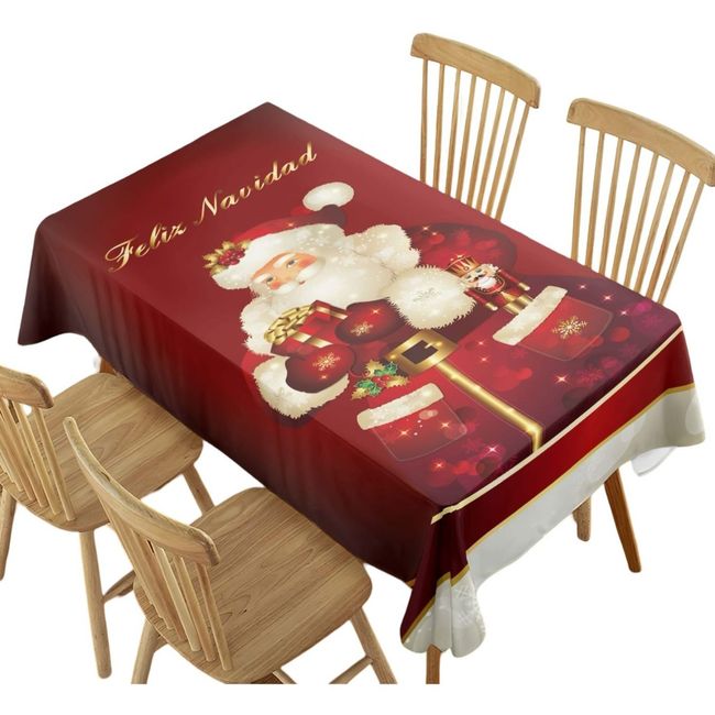 GENERICO - Mantel de Navidad Fechas Navideñas 140x220cm A02
