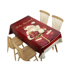 GENERICO - Mantel de Navidad Fechas Navideñas 140x220cm A02