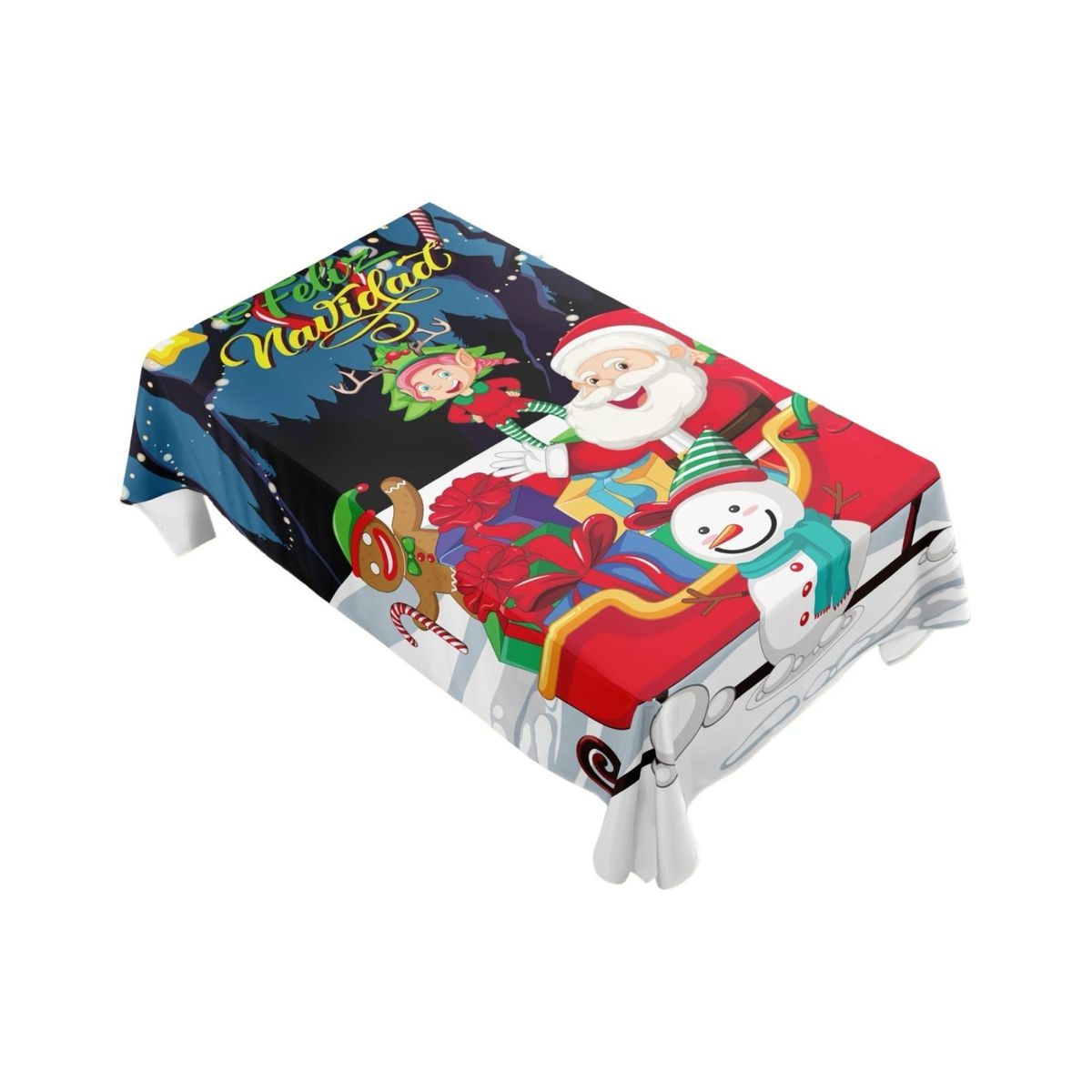 GENERICO - Mantel de Navidad Fechas Navideñas 140x220cm A08
