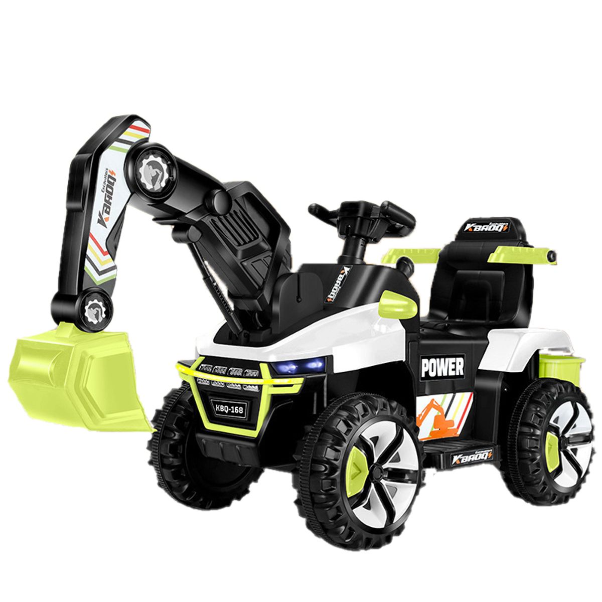U BUY - Coche Juguete Eléctrico Niños Excavadora Música Bluetooth