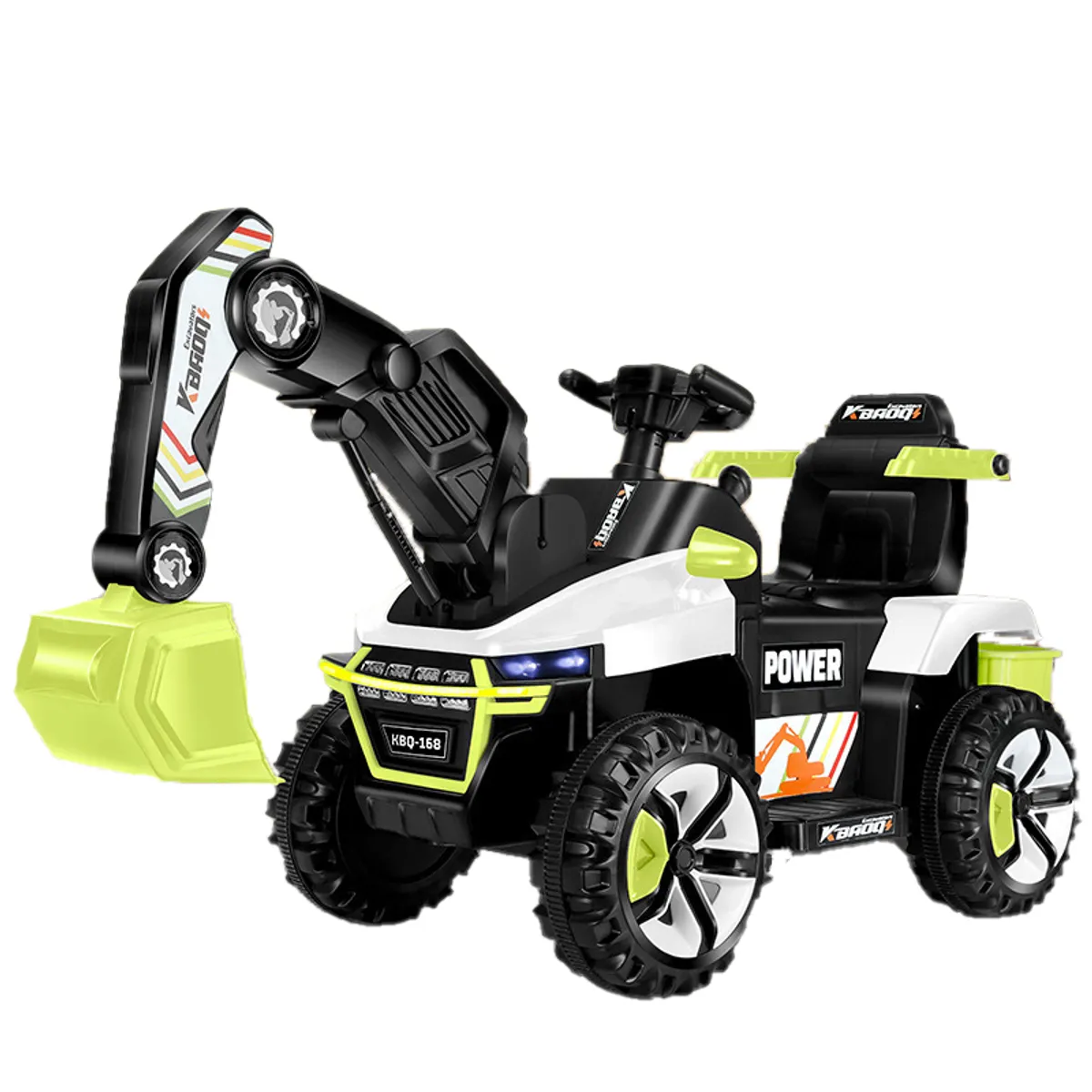 U BUY - Coche Juguete Eléctrico Niños Excavadora Música Bluetooth