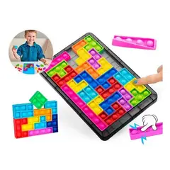 GENERICO - Juego Pop It rompecabeza bloques Tetris puzzle negro