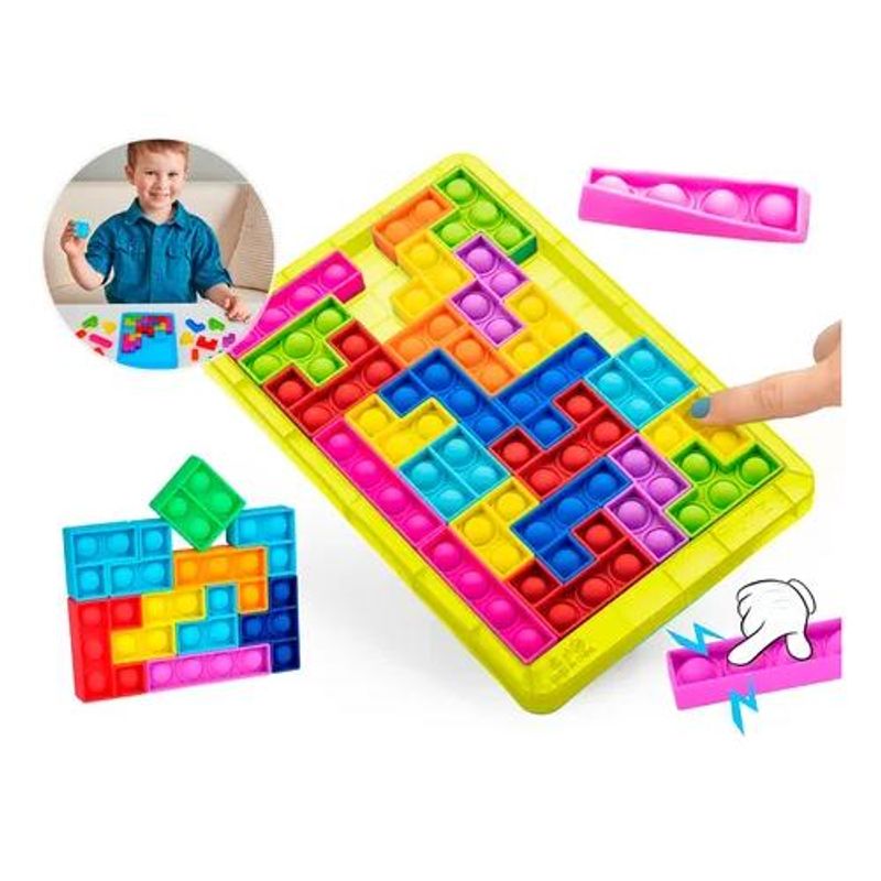 GENERICO - Juego Pop It rompecabeza bloques Tetris puzzle verde