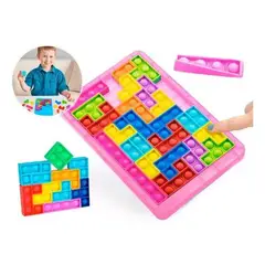 GENERICO - Juego Pop It rompecabeza bloques Tetris puzzle rosado