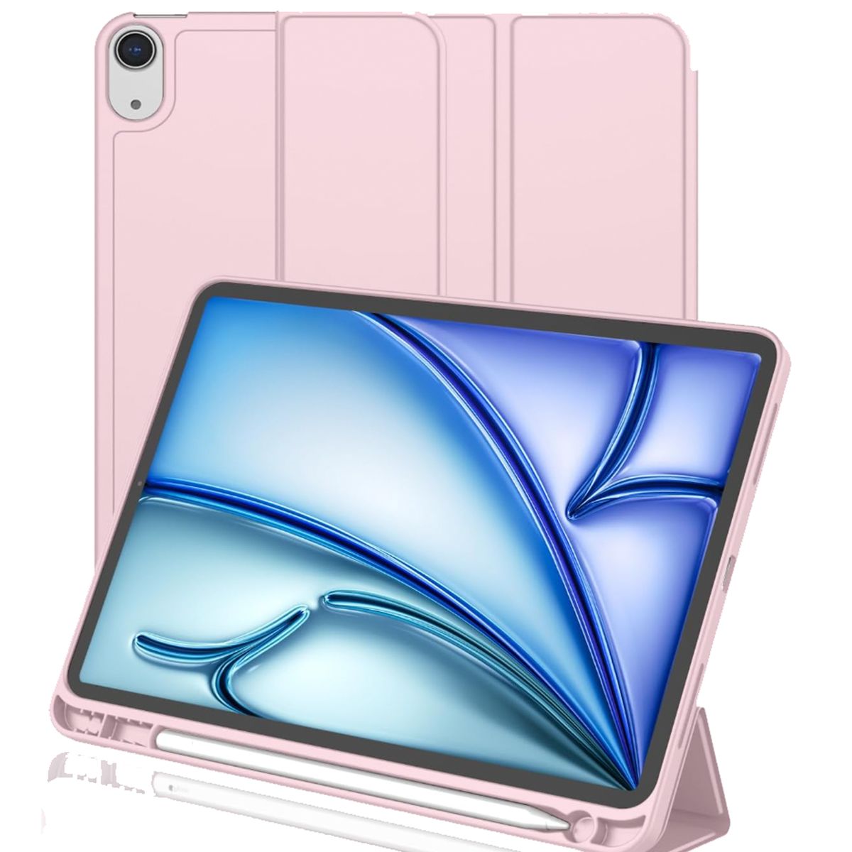 JOIGO - Carcasa Funda Smart Cover Para iPad Air 6 M2 2024 Rosado