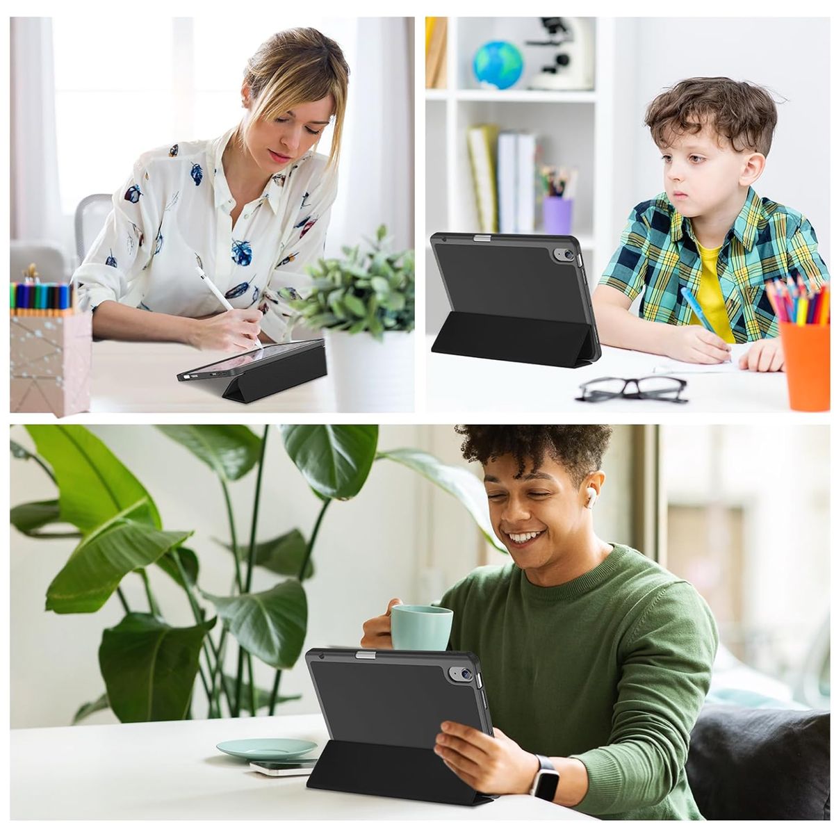 JOIGO - Carcasa Funda Smart Cover Para iPad Air 6 M2 2024 Rosado