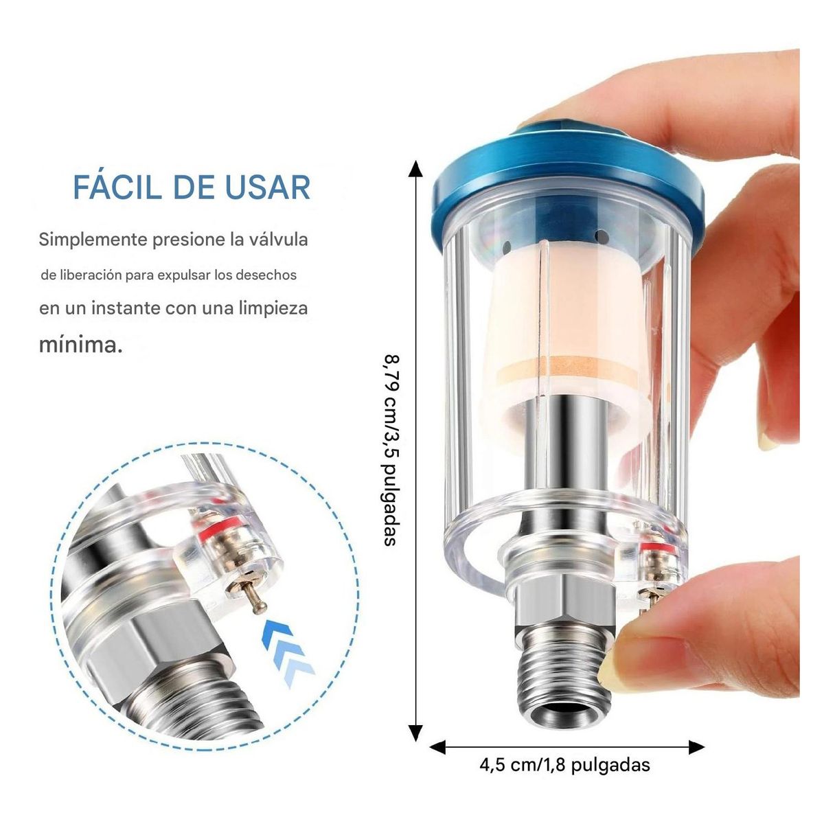 GENERICO - Filtro Separador De Agua Y Aceite 14 Para Pistola Pintar