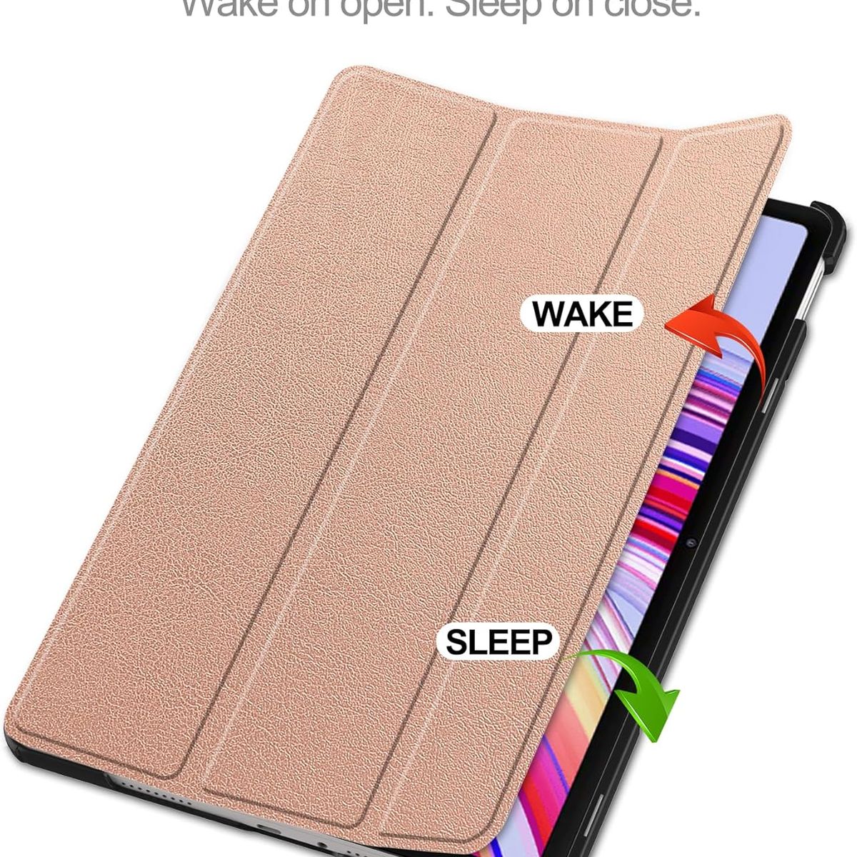 GENERICO - Funda Inteligente Compatible Con Xiaomi Redmi Pad Pro 12,1 Rosa Gold