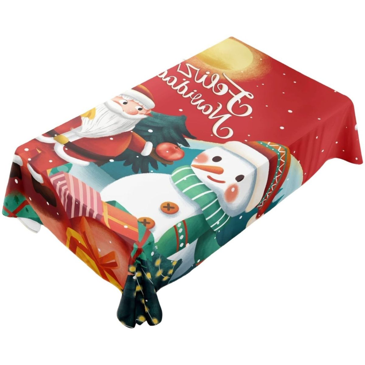 GENERICO - Mantel de Navidad Fechas Navideñas 140x220cm A05