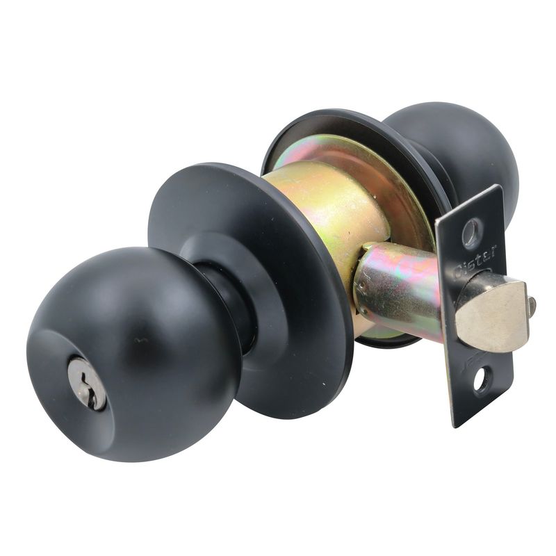 OISTER - Pack OISTER cerradura cilíndrica 101  + cerrojo negro