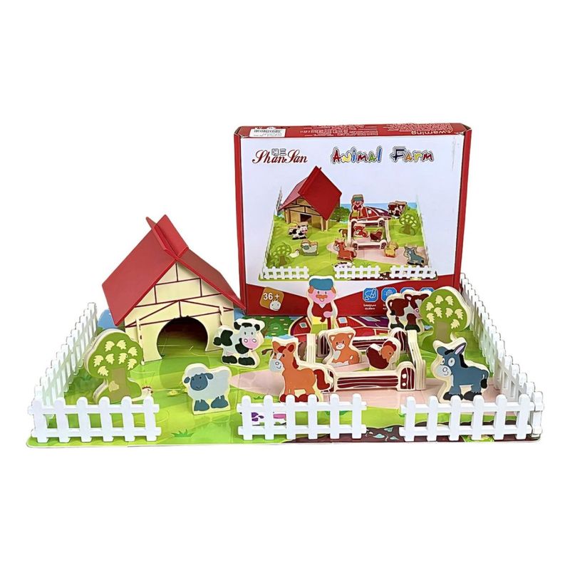 GENERICO - Animales de la Granja armables madera niños juguete
