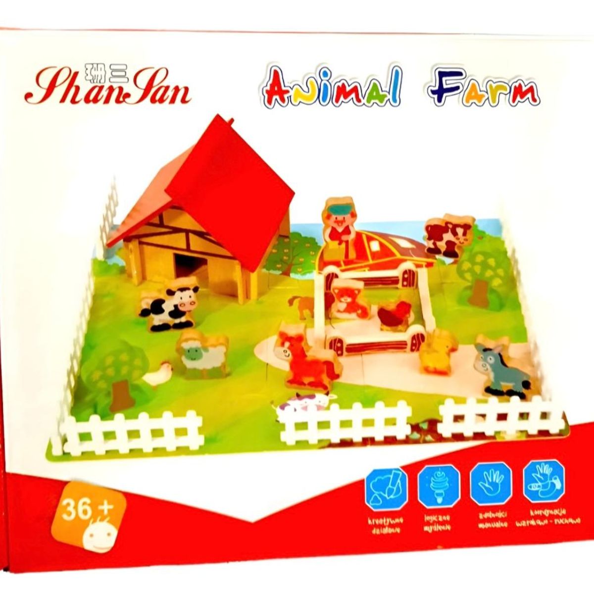 GENERICO - Animales de la Granja armables madera niños juguete