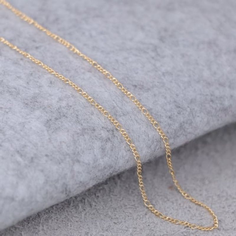 GENERICO - Cadena Tejido 3x1 Delgado Unisex Oro laminado 18k