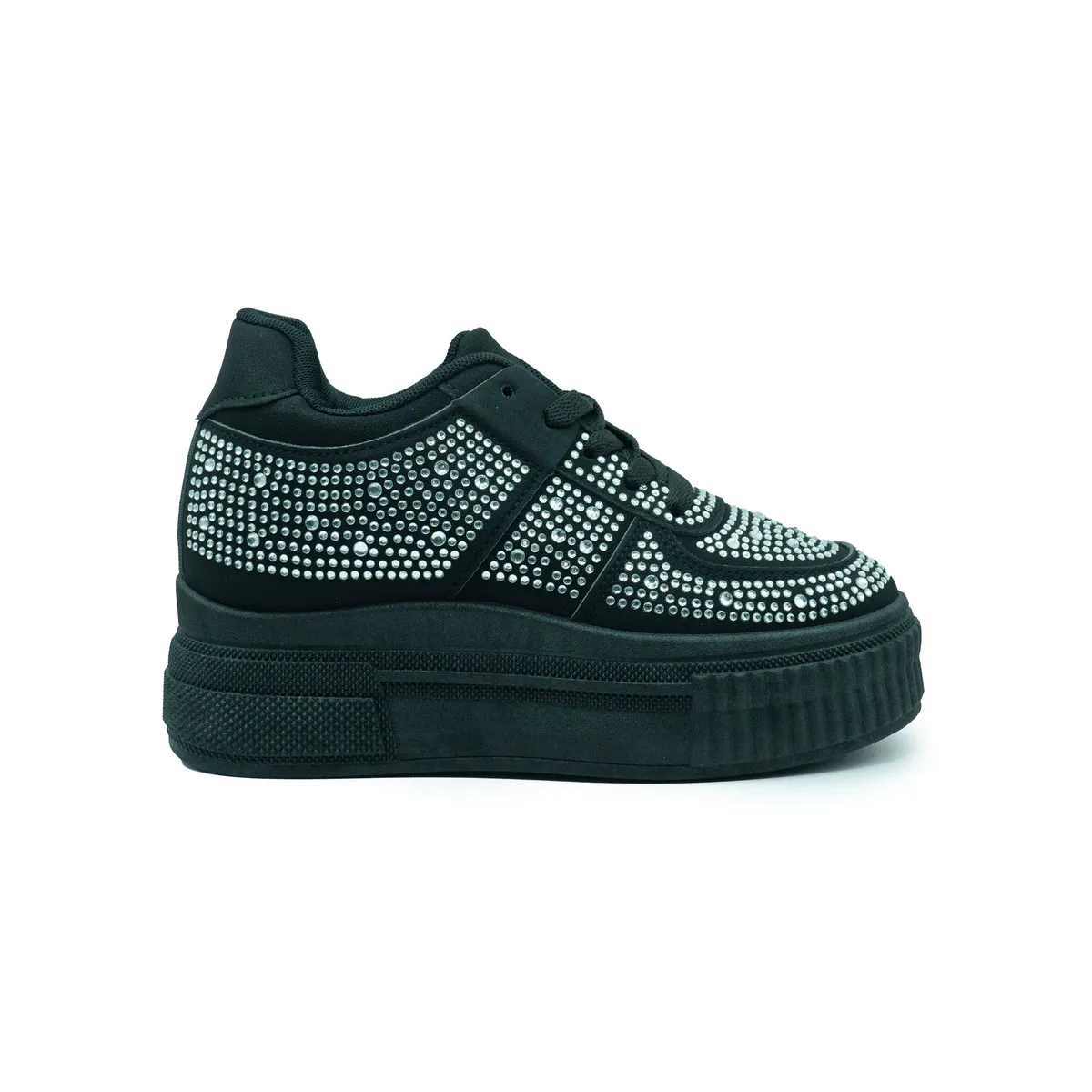 APOSTOL - Zapatillas con plataforma diamantes Negros
