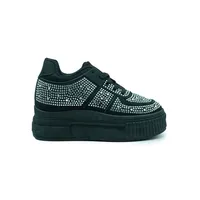 Zapatillas con plataforma diamantes Negros