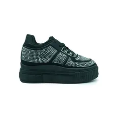 APOSTOL - Zapatillas con plataforma diamantes Negros