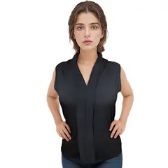 GENERAC - Blusa de Mujer Negra Sin Mangas YMOSS
