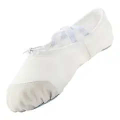 ZAPATOS Y ZAPATILLAS - Zapatillas Media Punta Lona Y Gamuza Ballet Niña Blanco 7701