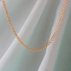 GENERICO - Cadena Cubana Semi Delgada Oro Laminado 18k