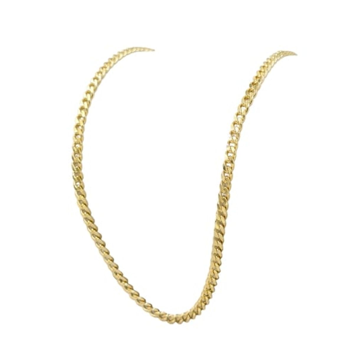 GENERICO - Cadena Cubana Semi Delgada Oro Laminado 18k