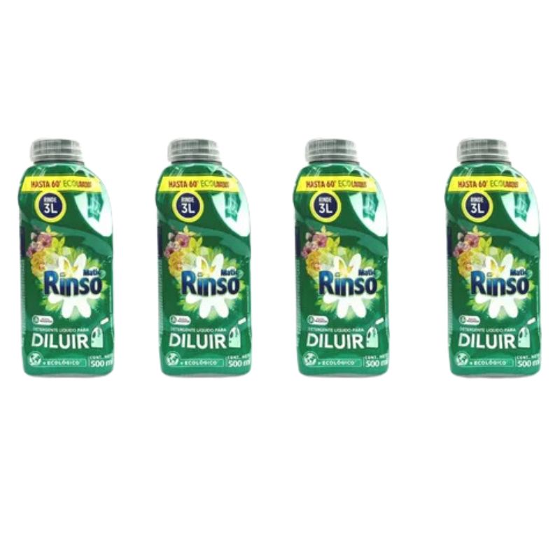 GENERICO - Detergente Liquido Rinso 4 Unidades De. 500 Ml