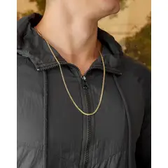 GENERICO - Cadena Tejido Escalera Clásica Delgada Oro Laminado 18k