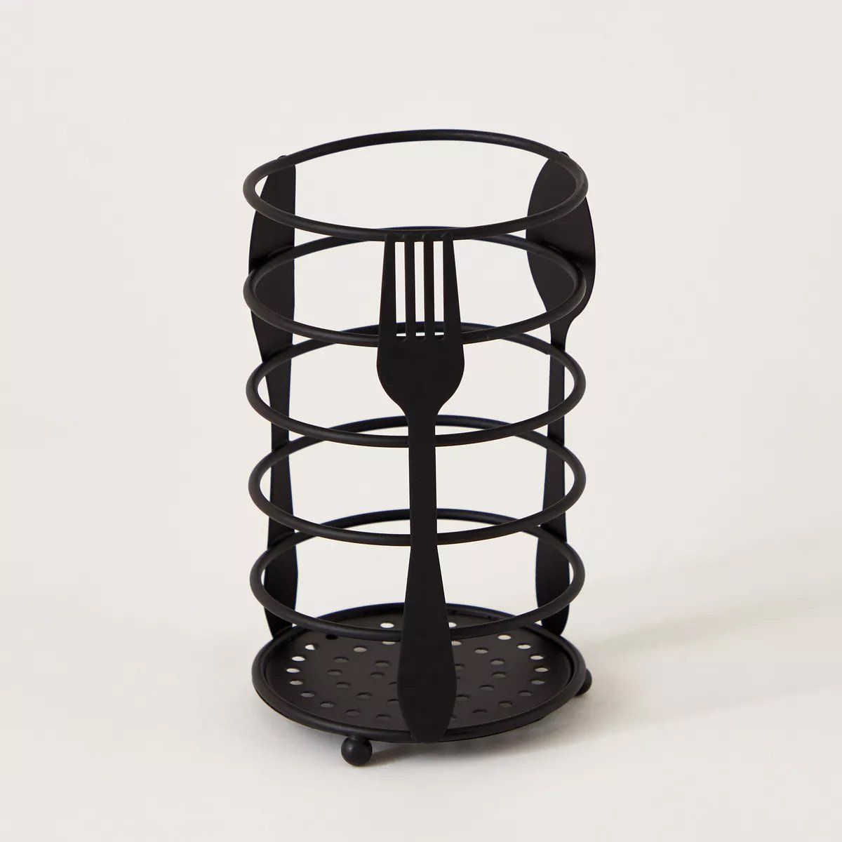 REGALITOLINDO CL - Soporte Metal para Cubiertos 16x10 cms Black