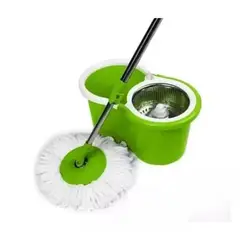 GENERICO - Mopa Trapeador 360° Centrifuga Balde Canasto Giratorio Verde