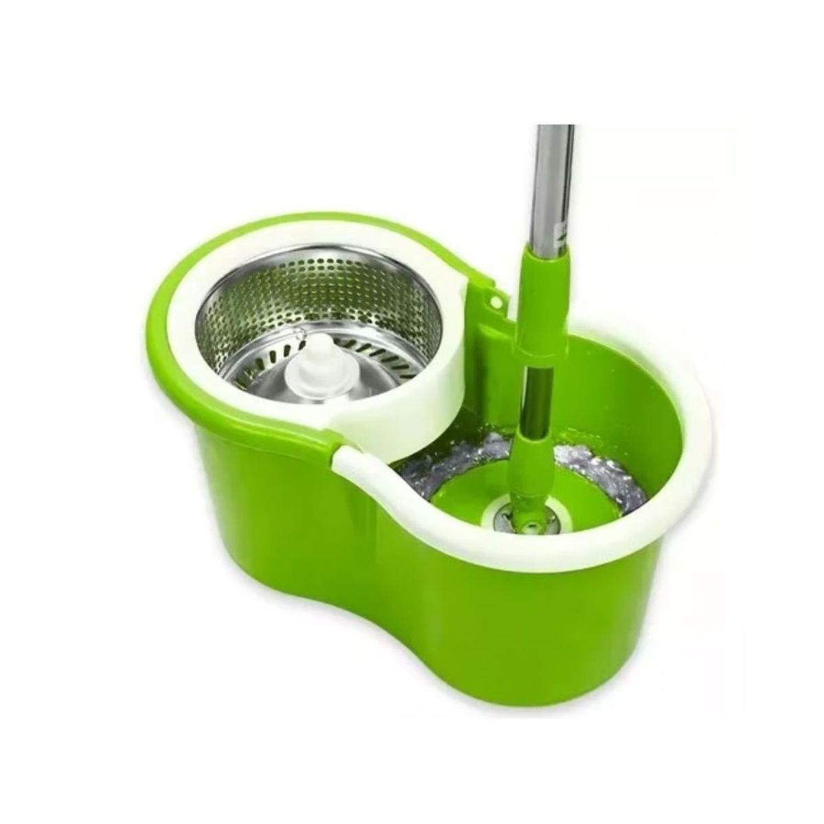 GENERICO - Mopa Trapeador 360° Centrifuga Balde Canasto Giratorio Verde